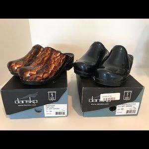 2 pair Dansko Clogs